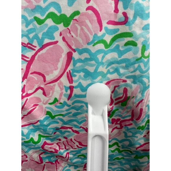 Lilly Pulitzer Delia Tie Lace Up Side Shift Dress Lobstah Roll Lobster Size 4 - Picture 14 of 14